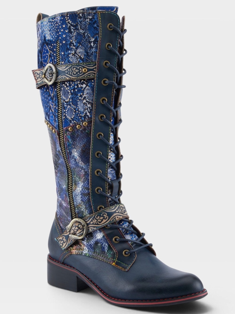 {L’Artiste} Vaneyck Tall Western Lace-Up Knee High Boots